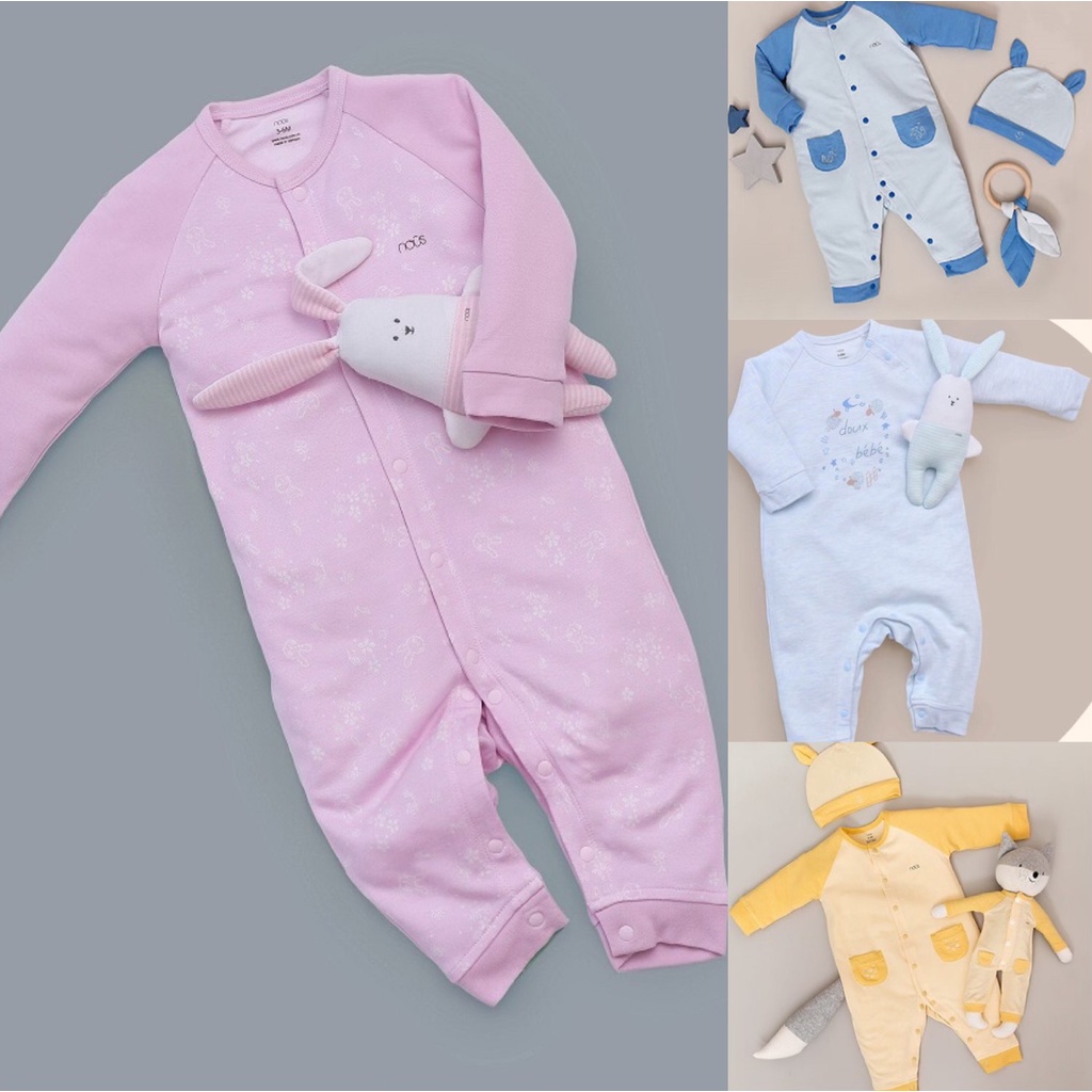 NOUS SALE - Body có tất và không tất Nous nỉ cho bé từ sơ sinh đến 12 tháng