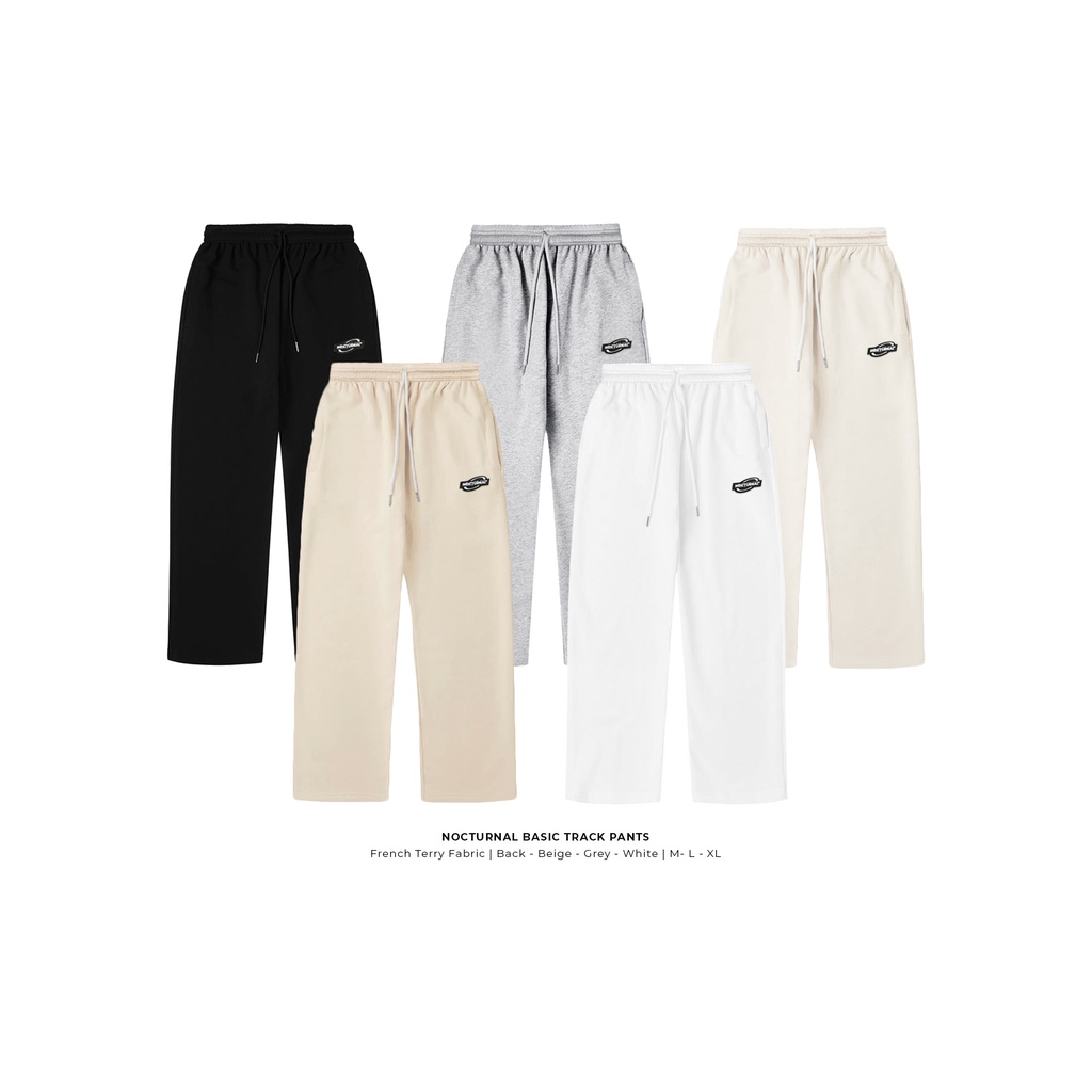 Quần Nỉ Ống Rộng NOCTURNAL Basic Track Pants Unisex Nỉ Chân Cua Local Brand