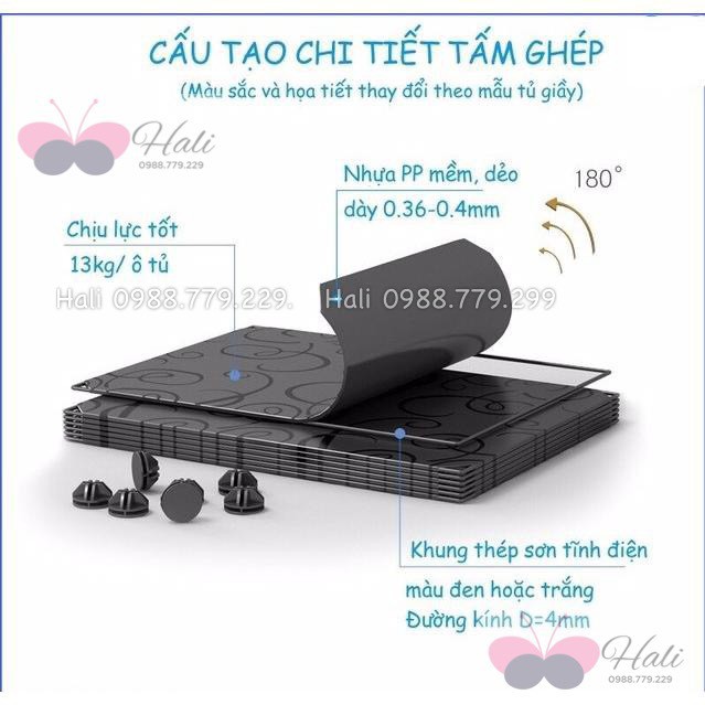 [Tặng Chốt]❤️TỦ NHỰA GHÉP ĐA NĂNG 12 Ô + 3 Ngăn Giày,Thân Trắng (Như Hình) - Sản Phẩm Đa Dạng Màu Sắc,Bền Đẹp,Tiện Lợi.