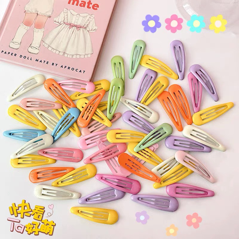 10 Kẹp tóc hàn quốc nhiều màu dễ thương cute dành cho tóc mái tạo kiểu KC32 JOLY