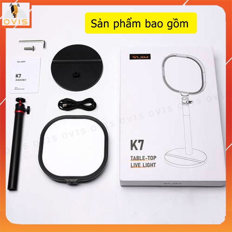 Ulanzi Vijim K7 / Vijim K9 RGB - Đèn LED Để Bàn Hỗ Trợ Làm Vlog, Video Youtube, Tik Tok