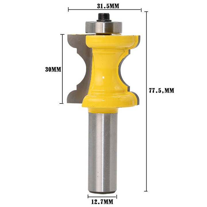 Mũi phay gỗ ❤️FREESHIP❤️ chỉ nổi 3 phân - mũi soi gỗ phào chỉ cạnh bàn ghế cốt 12.7