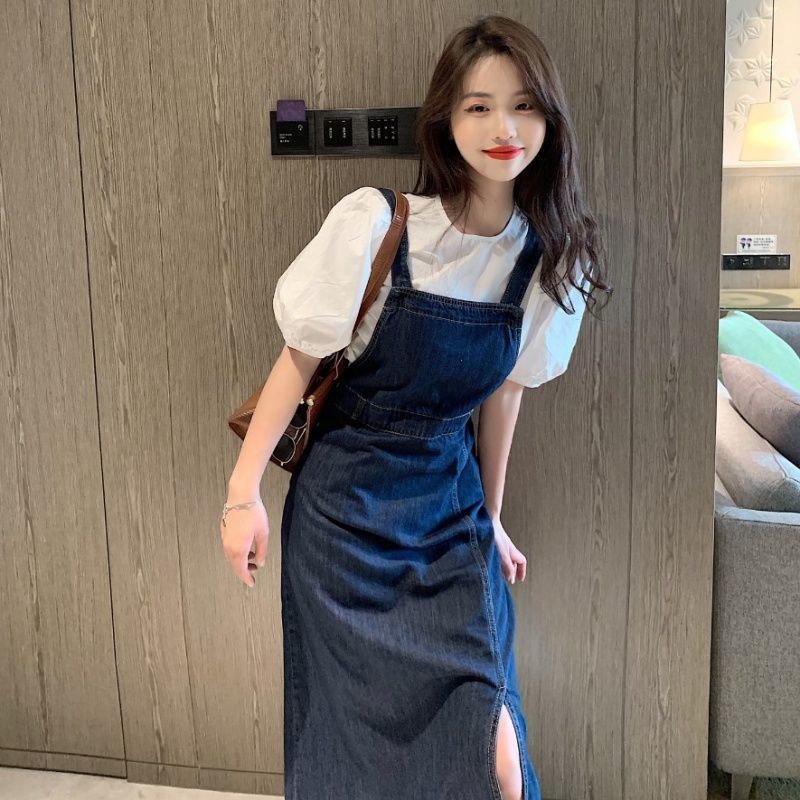Đầm Denim Thời Trang Mùa Hè 2021 Dành Cho Nữ