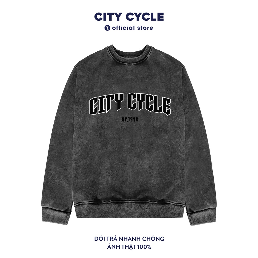 Áo sweater local brand Acid 1998 City Cycle nỉ loang form rộng oversize unisex