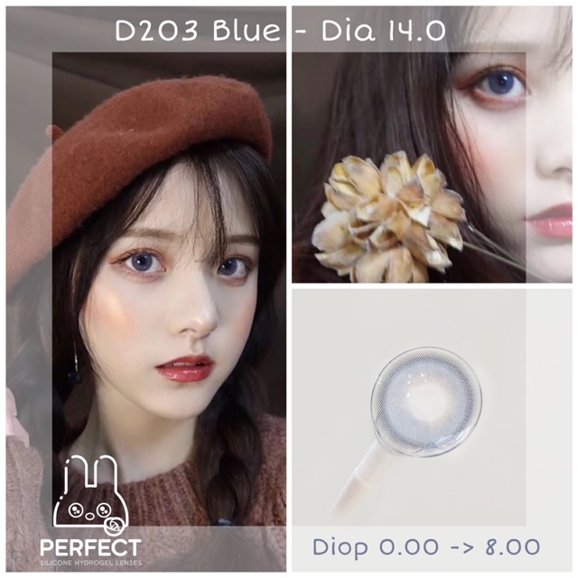 Lens D203 Blue - Dia 14.0 - Kính Áp Tròng