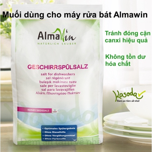 Muối rửa chén bát Almawin chuyên dùng cho máy rửa chén bát làm mềm nước