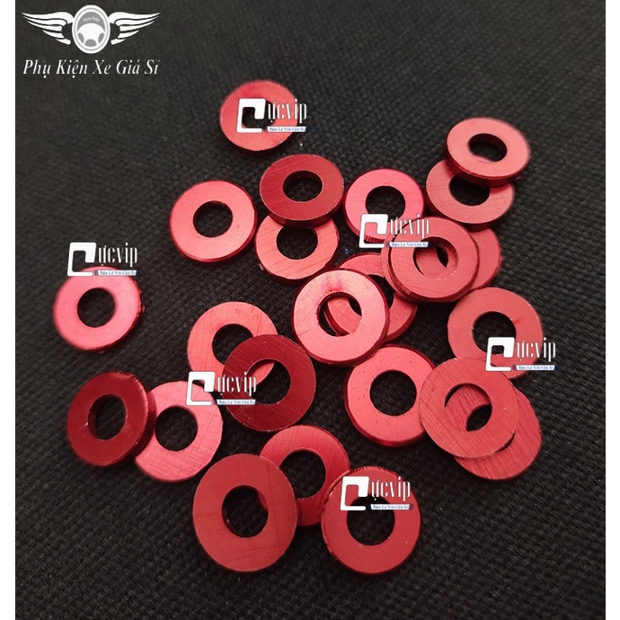 [Sale Khủng] Combo 26 Con Lông Đền Đỏ Nhôm CNC 6Li Gắn Ốc Lốc Máy Xe Raider Fi, Satria 5242