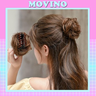 Búi tóc giả Movino tóc giả búi mini kẹp búi tóc tròn Hàn Quốc TG22