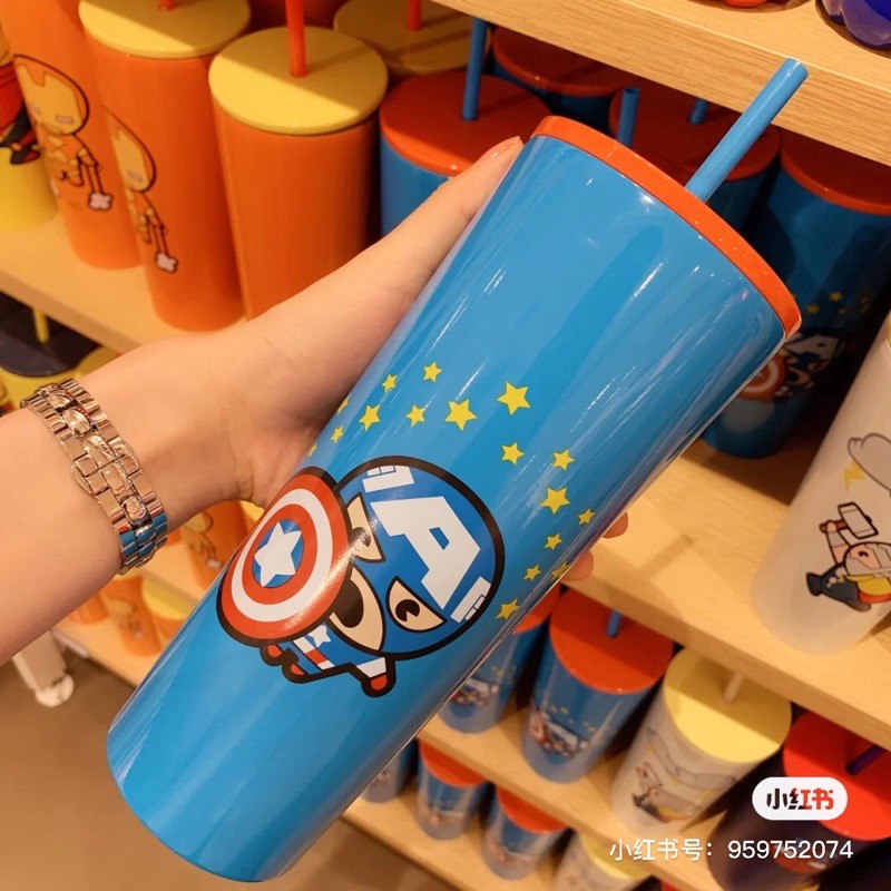 Bình đựng nước đá miniso marvel