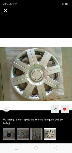 Ốp lazang 16 inch hàn quốc