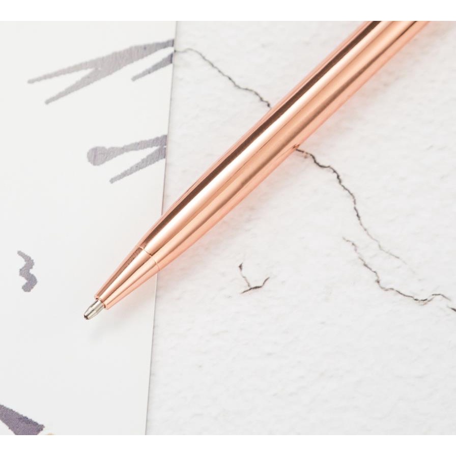 Bút bi kim loại màu vàng/ vàng hồng/ bạc dùng cho học sinh/ giáo viên