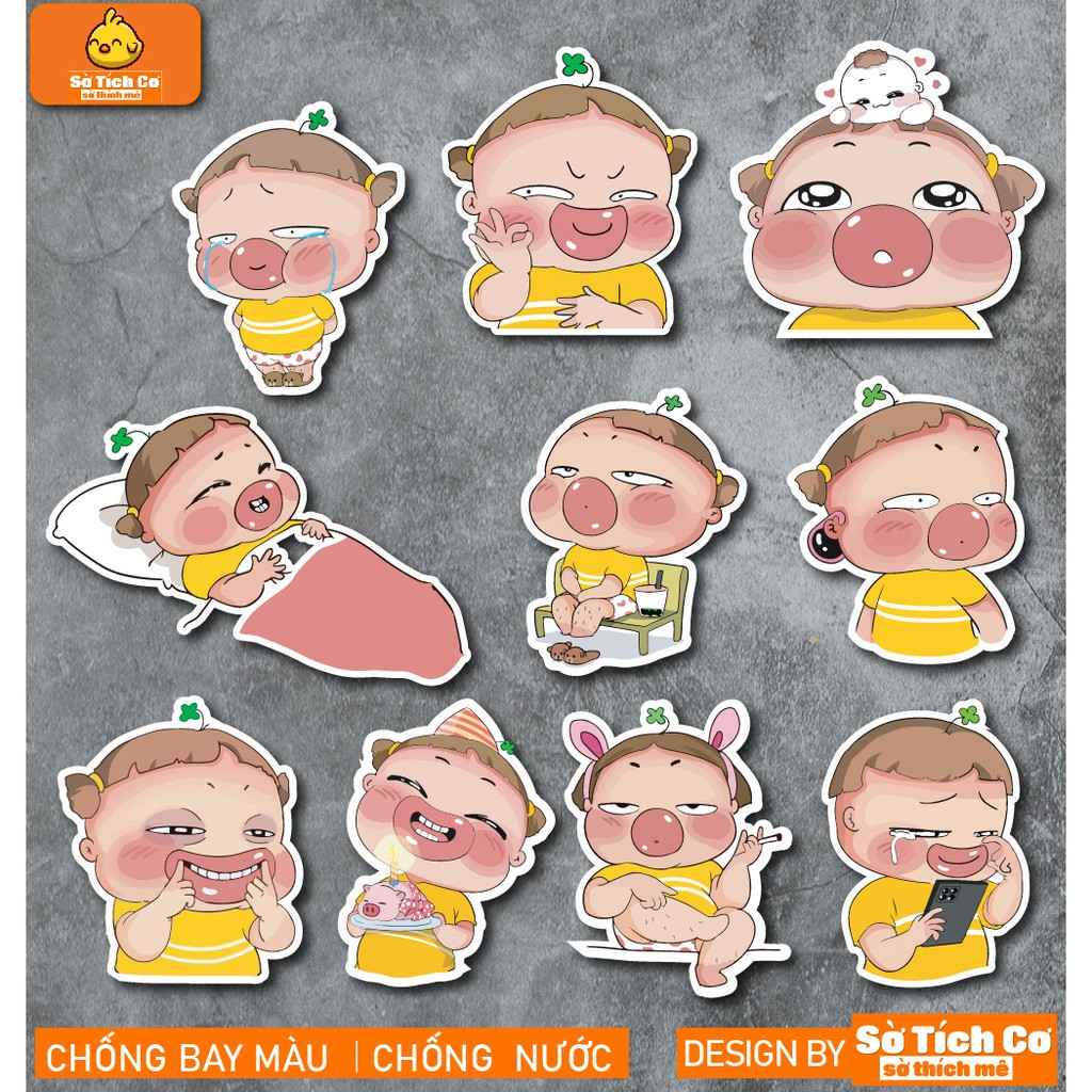 Quỳnh Aka dán điện thoại, laptop, mũ bảo hiểm, guitar, vali MSP: A11