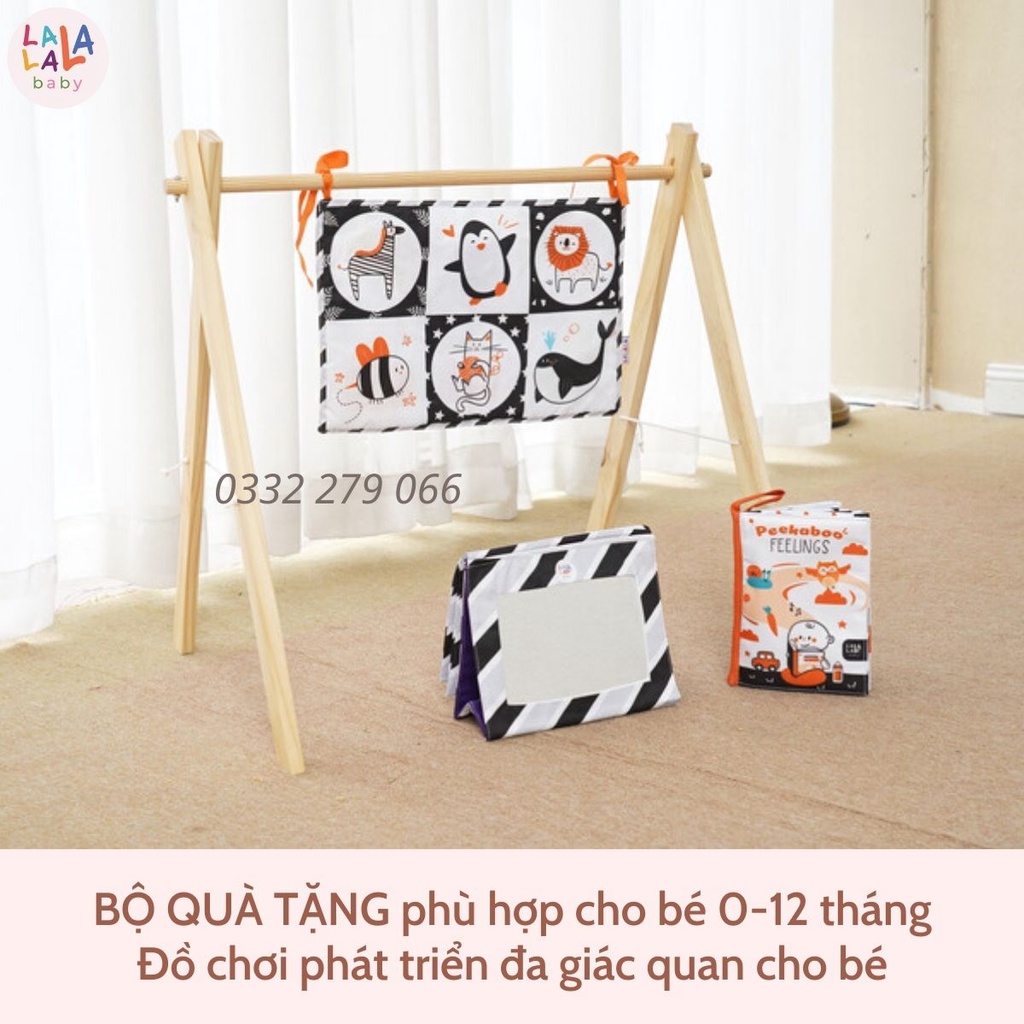 Bộ đồ chơi cho bé sơ sinh BABY BOX Lalala baby gôm 3 sản phẩm, phù hợp làm Quà tặng chẵn tháng