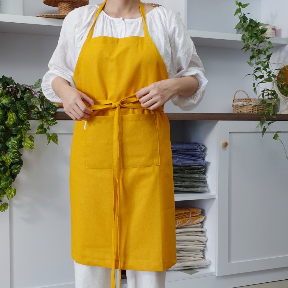 Tạp dề linen dây đeo