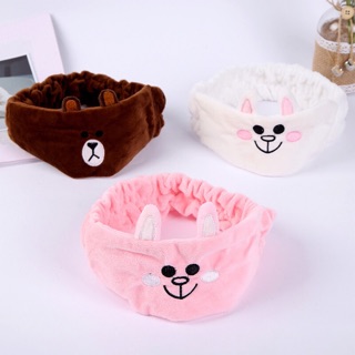 Băng đô gấu line và thỏ cony dẹt,băng đô trang điểm makeup dễ thương