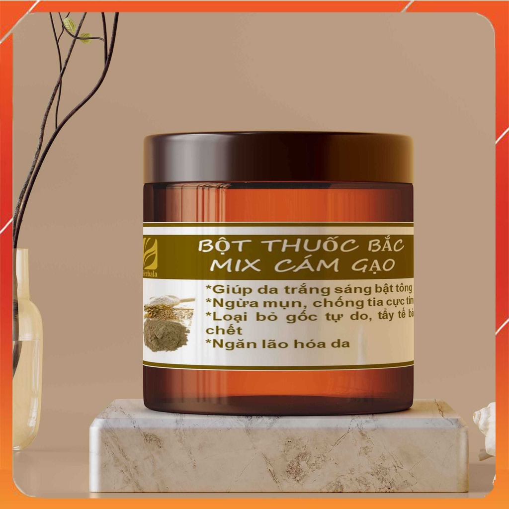 Bột Thuốc Bắc Mix Tinh Cám Gạo Nguyên Chất Siêu Mịn Dùng Đắp Mặt Tẩy Tế Bào Chết Cho Da Mịn Hồng Hào