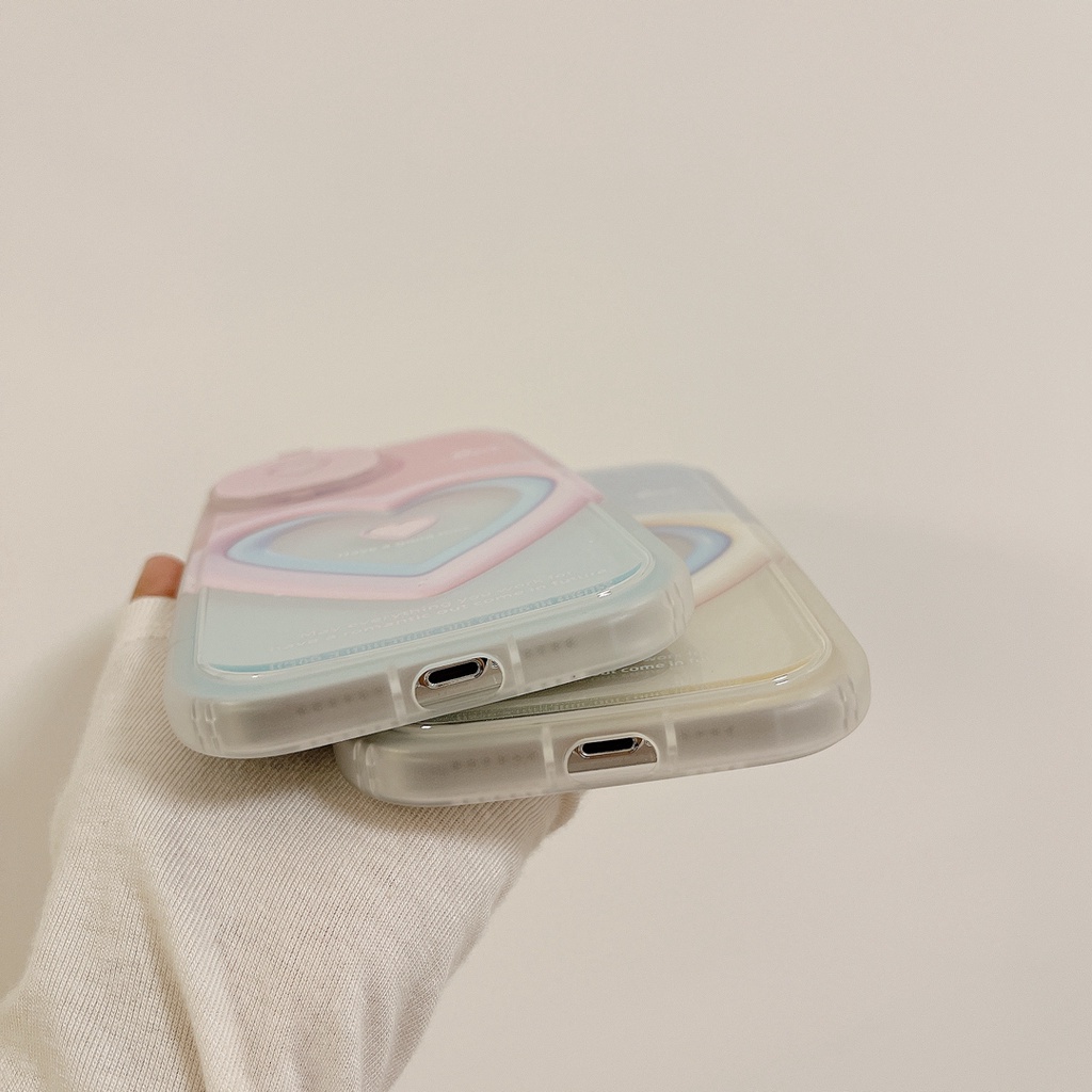 Ốp Điện Thoại Gắn Gương Trang Điểm Hình Trái Tim 3D Cho iphone 13 pro max 12 pro max 11 pro max xs max xr x