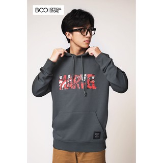 Áo Hoodie BOO Nỉ Có Mũ Nam Nữ Unisex Dáng Basic Cơ Bản In Graphic Logo Marvel Cao Cấp Màu Ghi