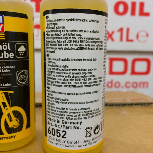 Xe Đạp - Liqui Moly Bike Chain Oil Wet Lube 6052 Dưỡng Sên Xe Đạp Dùng Khi Trời Mưa Ẩm Ướt Sương Made in Germany