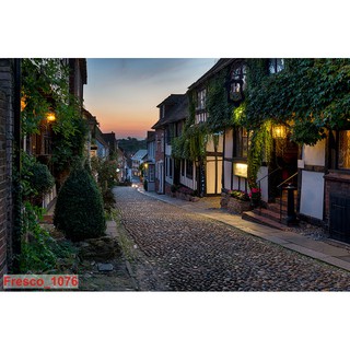 Tranh dán tường 3d thành phố về đem BINBIN CA11 (Không phai màu)