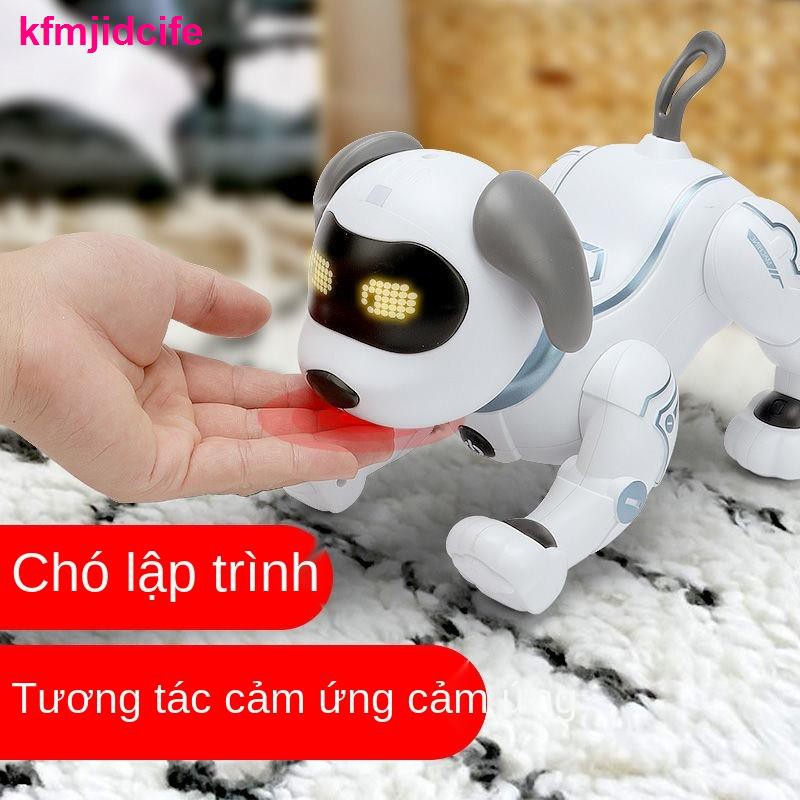 Chú chó rô bốt thông minh đồ chơi trẻ em điều khiển từ xa hát và nhảy kể chuyện có thể lập trình đảo ngược cưng đ