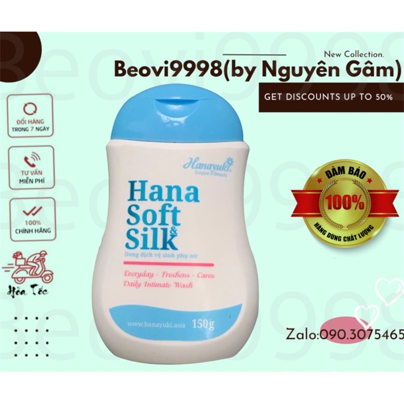 [CHÍNH HÃNG 100%] Hana Soft Silk - Dung Dich Vệ Sinh Phụ Nữ Hanayuki Sạch Mát, Thơm Tho giá tốt