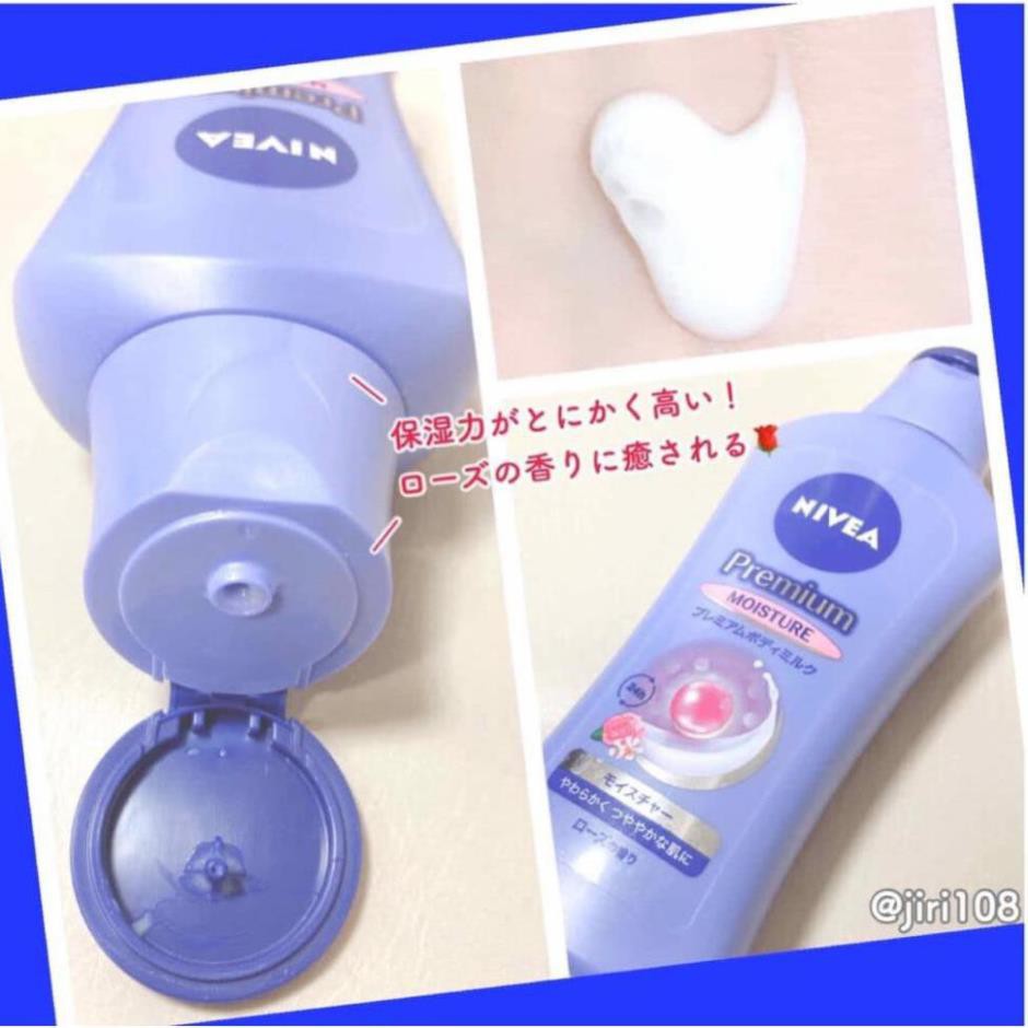 (SALE 350k -->> 265k ) Sữa dưỡng thể cấp ẩm, dưỡng trắng da Premium Moisture Body Milk Nivea Nhật Bản