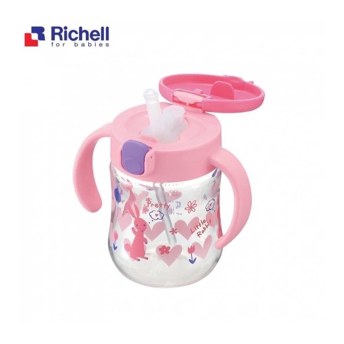 Cốc ống hút Richell T.L.I 200ml