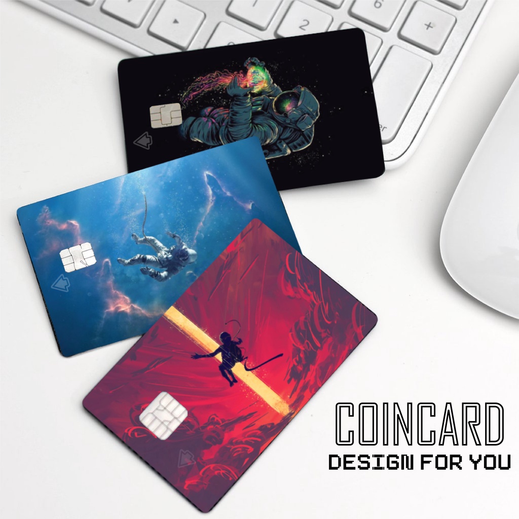 &quot;Astronaut wallpaper 🧑‍&quot;(Decal dán Thẻ ATM, debit, thẻ từ, thẻ chung cư, bảo vệ thẻ) | Dán thẻ ATM COINCARD