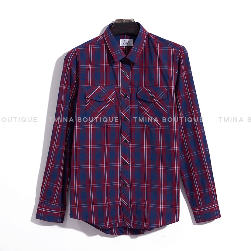 Áo sơ mi nam dài tay kẻ caro TMINA vải cotton cao cấp, kiểu dáng slimfit trẻ trung năng động - SOMITH | BigBuy360 - bigbuy360.vn