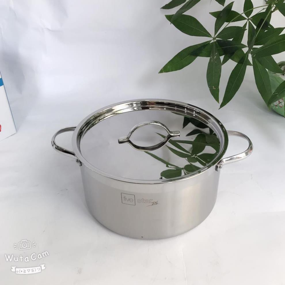 Nồi inox, Bộ nồi inox 3 lớp đáy liền inox 304 FiveStar Plus nắp inox ( nồi 16cm / nồi 18cm / nồi 24cm / nồi 26cm )