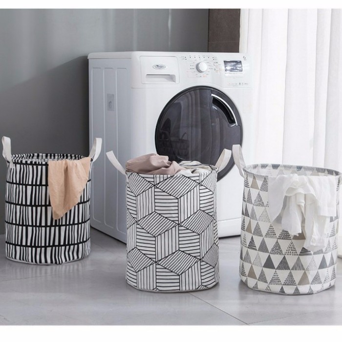 Giỏ vải Oxford đựng đồ giặt có thể gấp gọn (size 41x35cm)