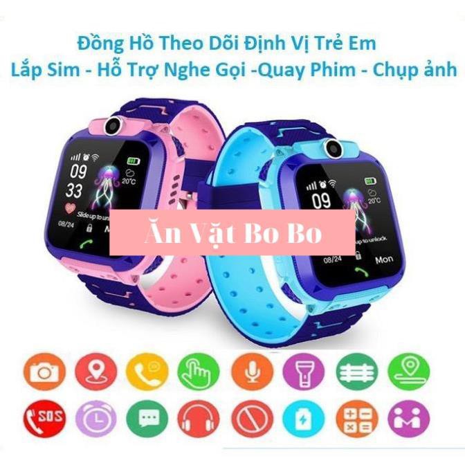 [TẶNG SIM 4G] Đồng Hồ Thông Minh Q12 -  Nghe Gọi - Định Vị- Chống Nước - Có Tiếng Việt - EXTRA XU