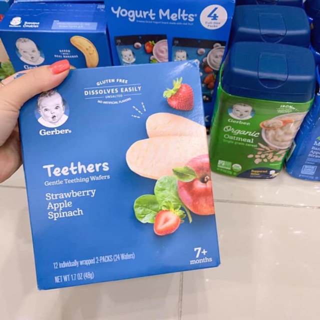 Bánh ăn dặm Gerber lùn vị phô mai 42g