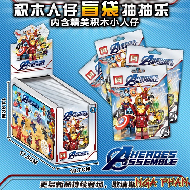 Minifigures Siêu Anh Hùng Super Heroes Siêu Đẹp Đồ Chơi Xếp Hình Lắp Ráp Non Lego MG MOC DIY