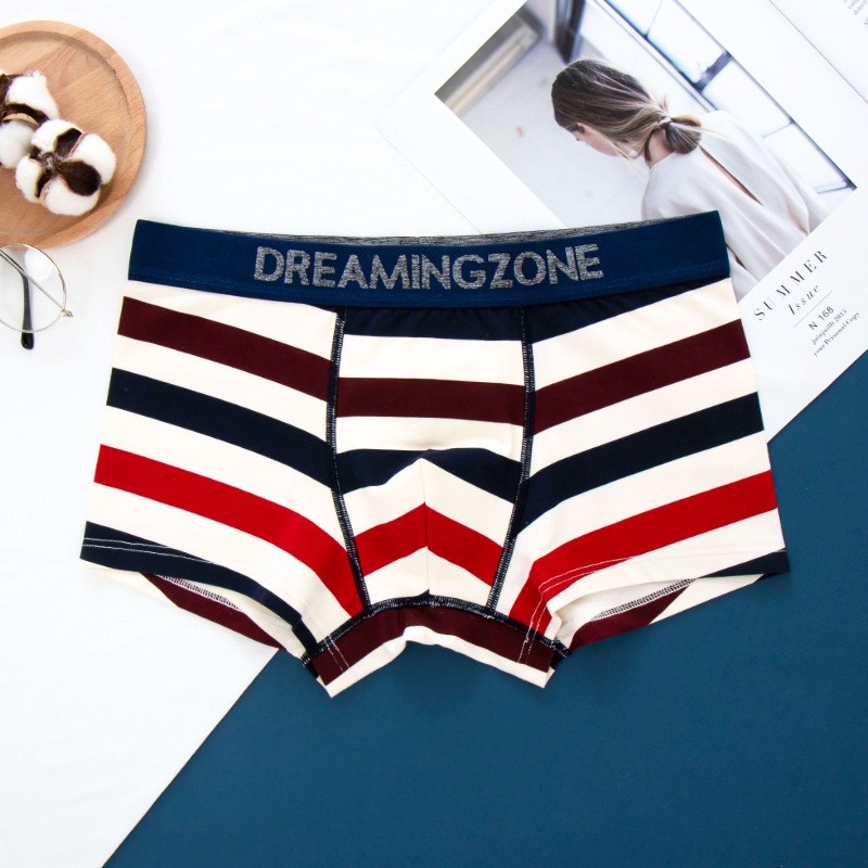 Quần Lót Đôi Cao Cấp - Quần Lót Nam Nữ Kẻ Ngang Cá Tính S94.