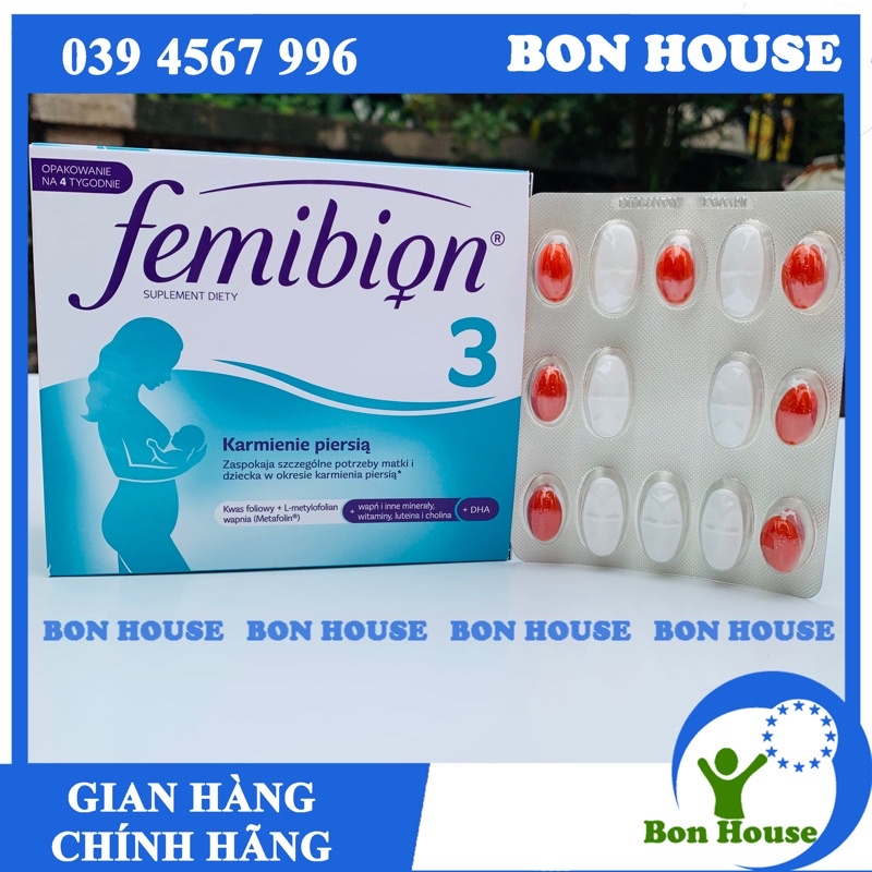 Femibion 3 (4 tuần) đủ bill, hàng Châu Âu