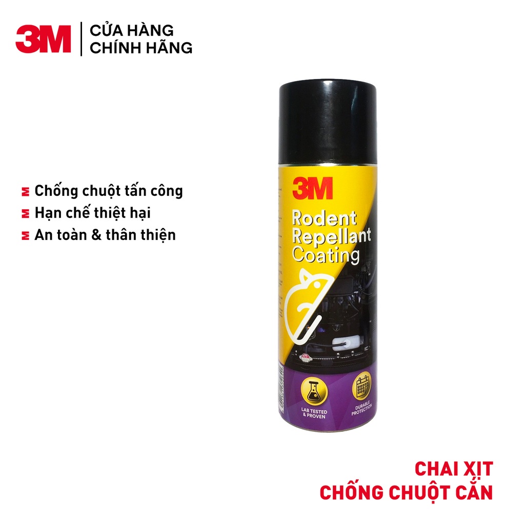 Chai Xịt Phủ Chống Chuột Xe Ô Tô 3M Đuổi chuột khỏi khoang động cơ-Mộc Lan Phụ Kiện Xế Yêu