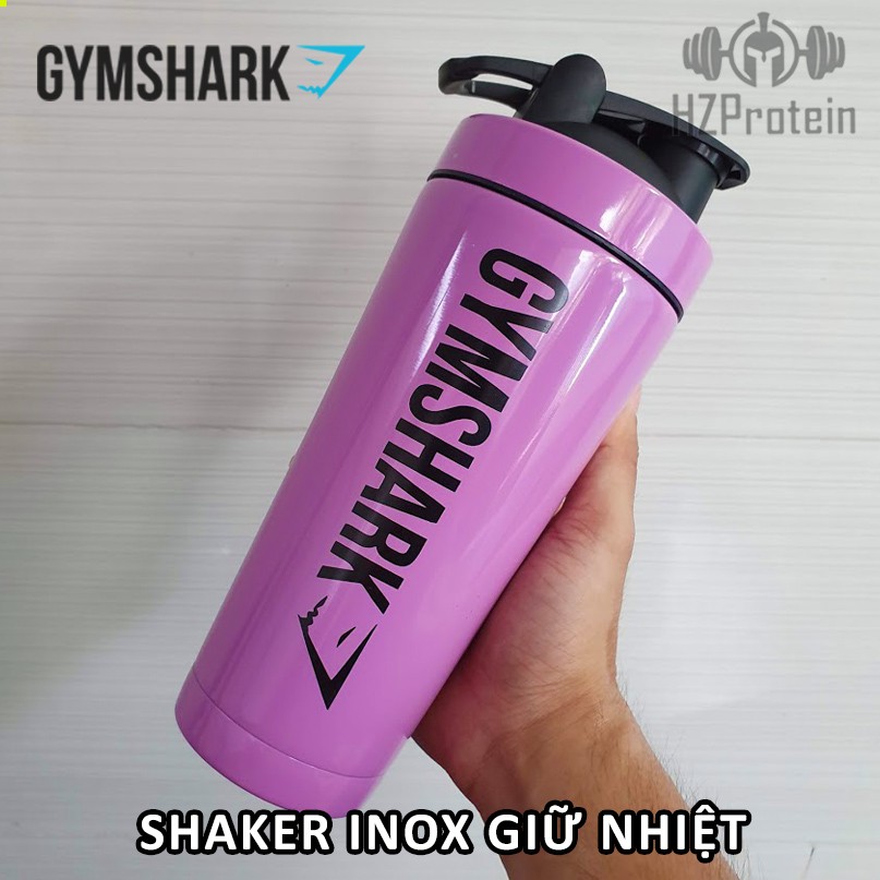 [Freeship 40k] SHAKER INOX GYMSHARK - Bình lắc Inox giữ nhiệt siêu bền Gym shark