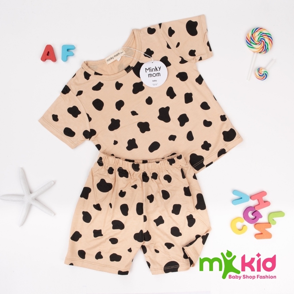 Bộ Cộc Tay Cho Bé  Bộ Minky Mom Cộc Tay Chất Cotton 100% siêu mềm mịn thoáng mát .