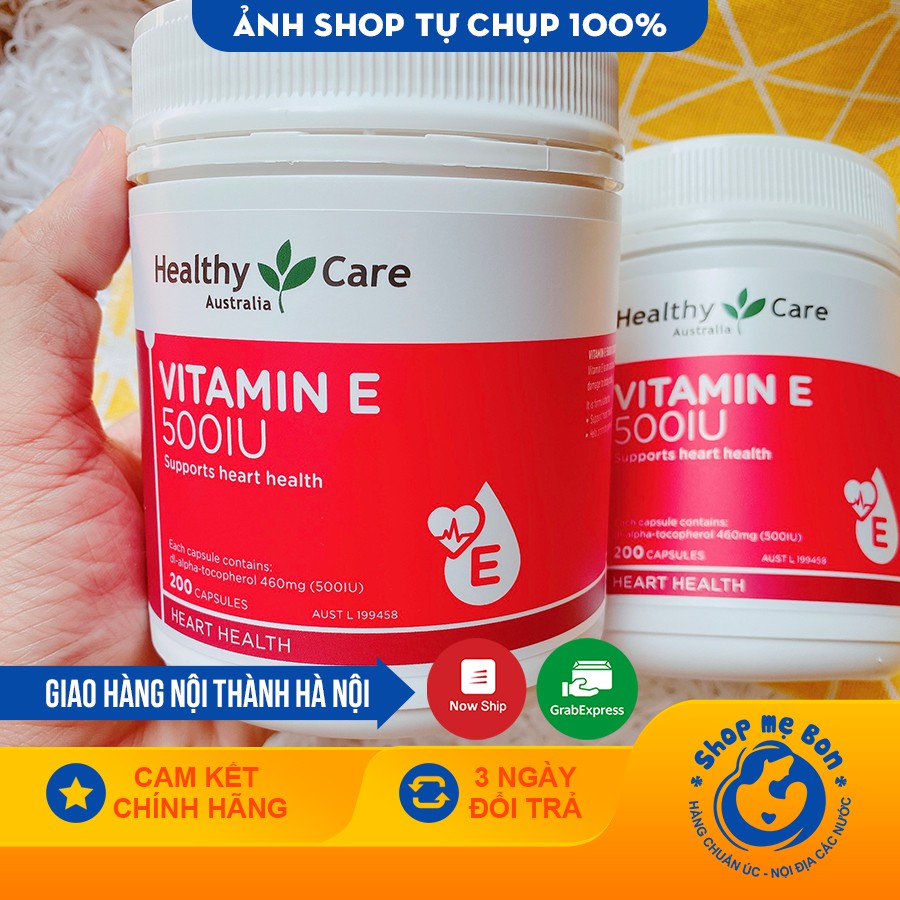 VITAMIN E HEALTHY CARE 500IU 200 viên - Xuất xứ Úc