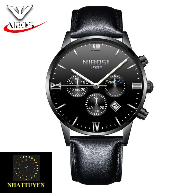 ĐỒNG HỒ NAM NIBOSI 2325 ( 1985) - DÂY DA CAO CẤP CHẠY FULL 6 KIM, NAM TÍNH, CUỐN HÚT - HÀNG CHÍNH HÃNG [FULLBOX] | BigBuy360 - bigbuy360.vn