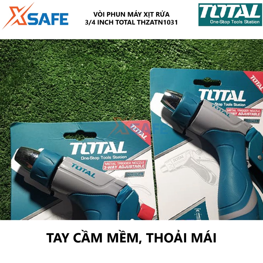 Vòi phun máy xịt rửa TOTAL THZATN1031 3 tia Kích thước 15*3.59*17.5cm, kích hoạt 3 chiều điều chỉnh