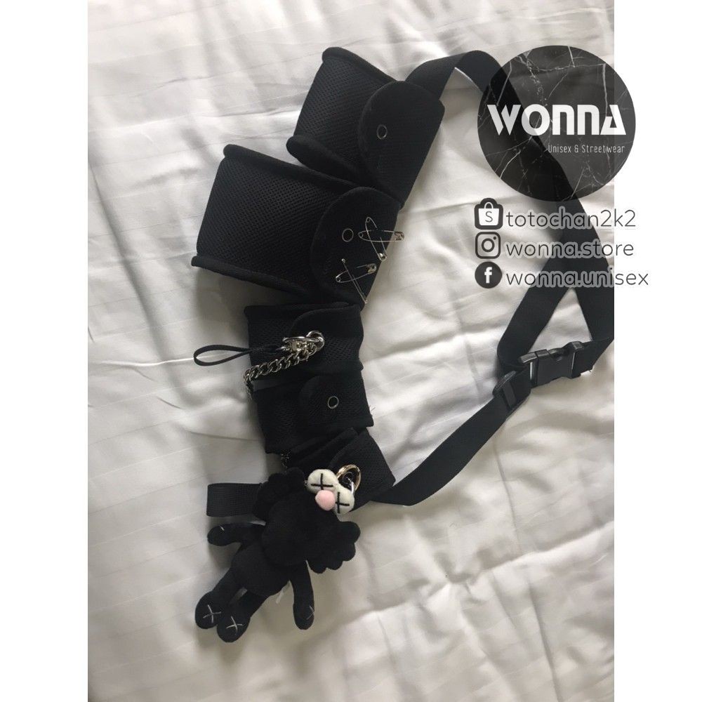 [ẢNH THẬT 6 ẢNH CUỐi] Túi nhỏ đen bao tử unisex ulzzang street style Hàn | BigBuy360 - bigbuy360.vn