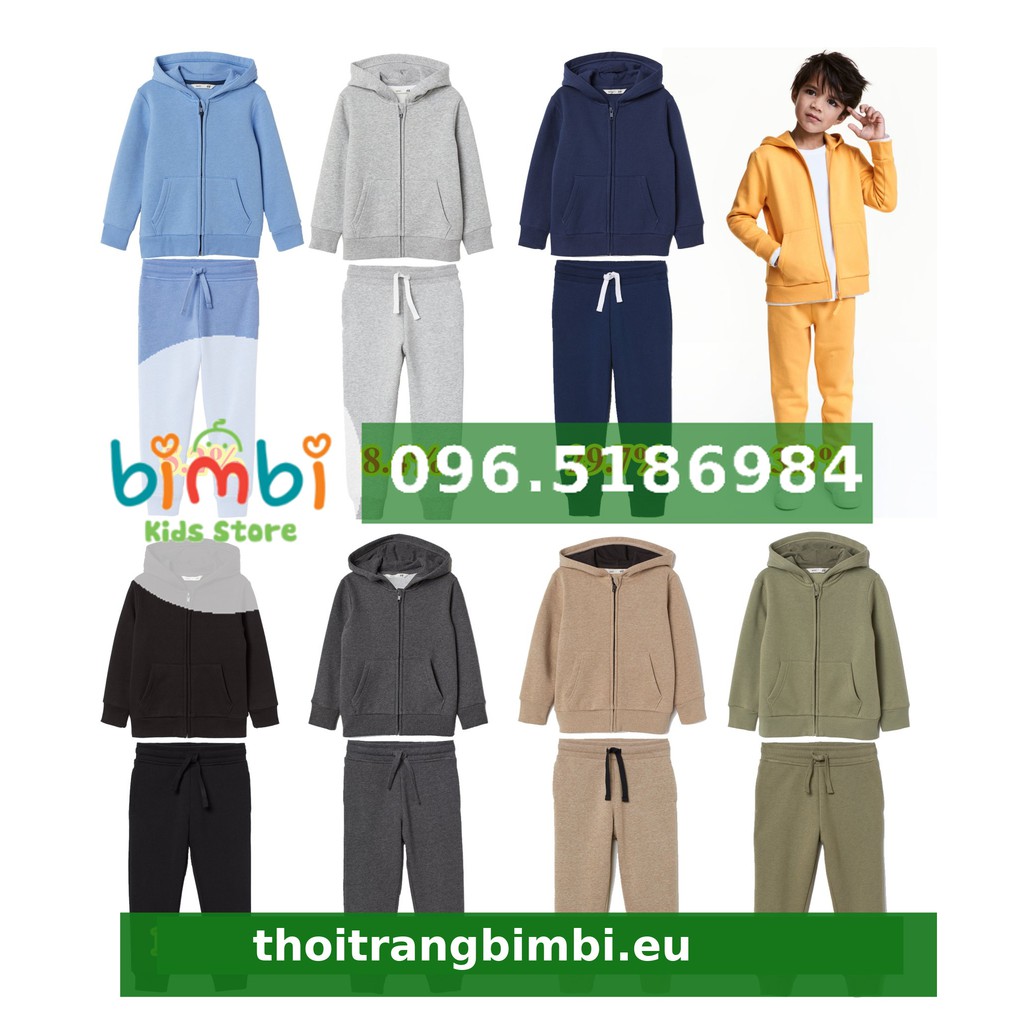Bộ nỉ H&M bé trai 1/2-6/8 tuổi