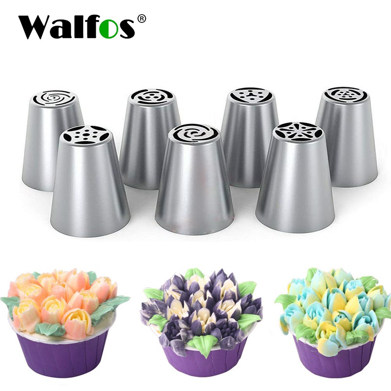 Bộ 7 Vòi Bắt Bông Kem Walfos Bằng Thép Không Gỉ