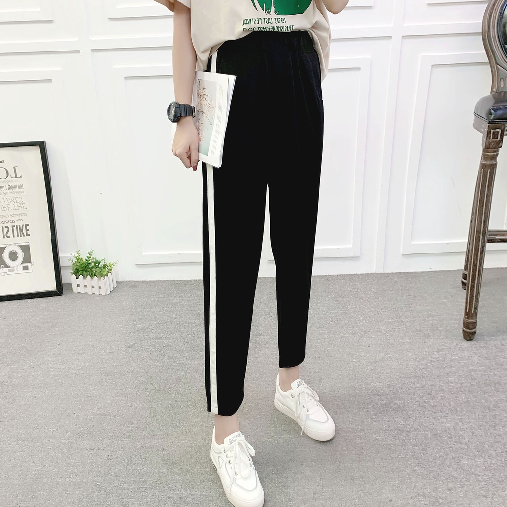 quần jogger nữ 1 sọc chạy viền bigsize