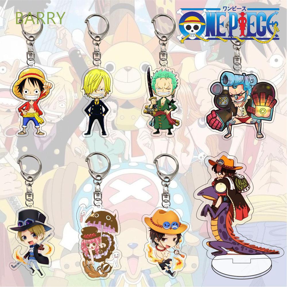 Móc khóa hai mặt hình nhân vật Luffy anime One Piece