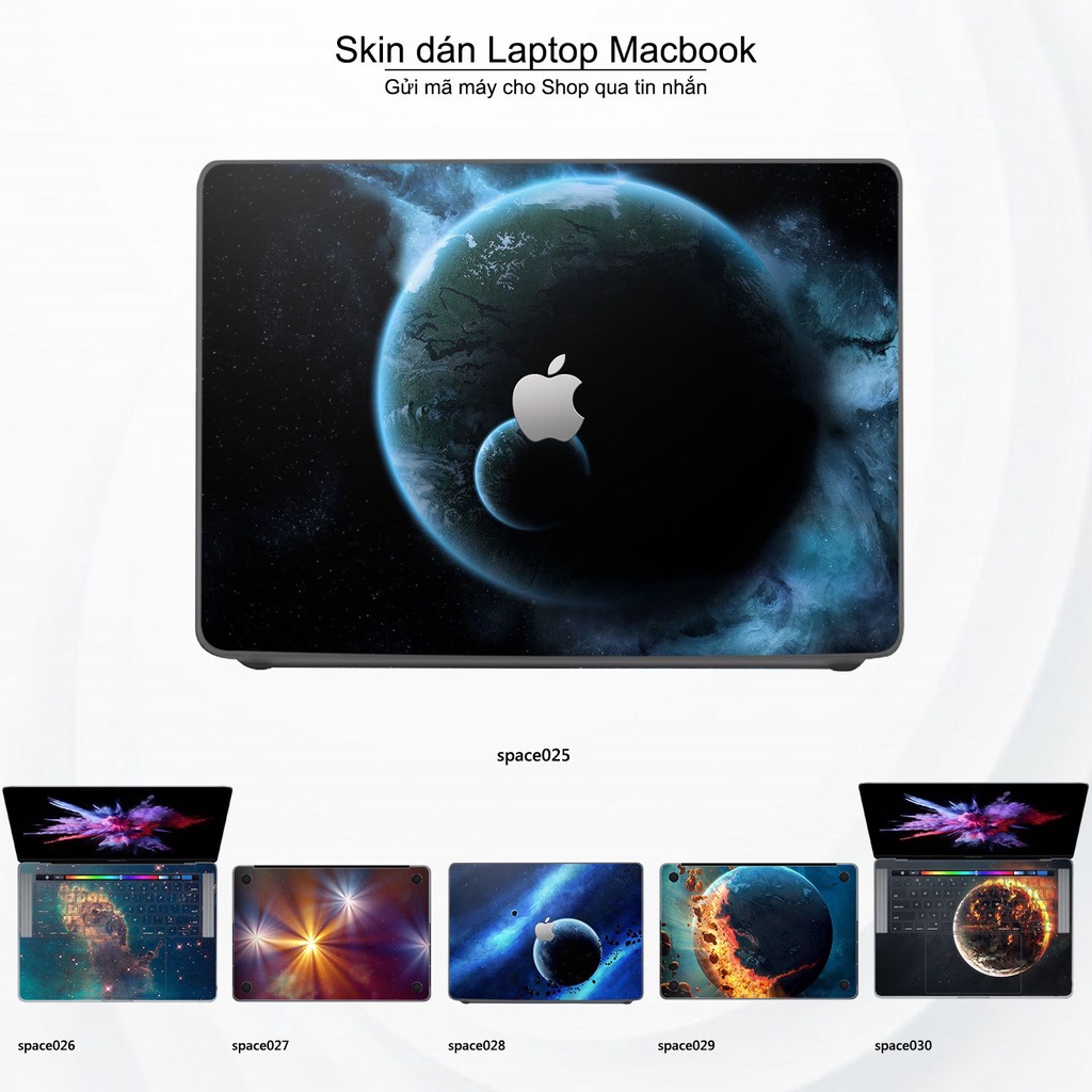 Skin dán Macbook mẫu không gian (đã cắt sẵn, inbox mã máy cho shop)