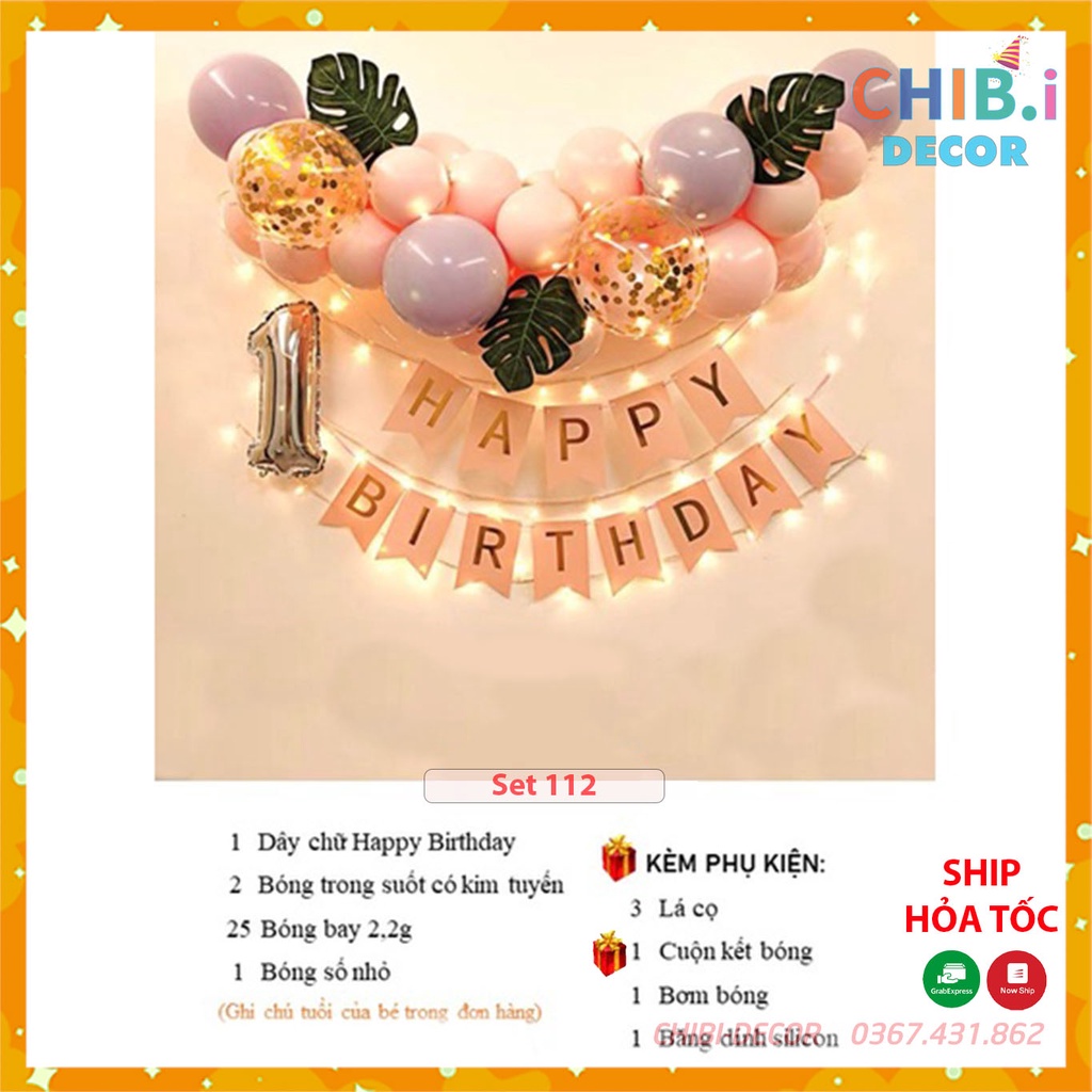 Set Bóng Trang Trí Sinh Nhật Set 112